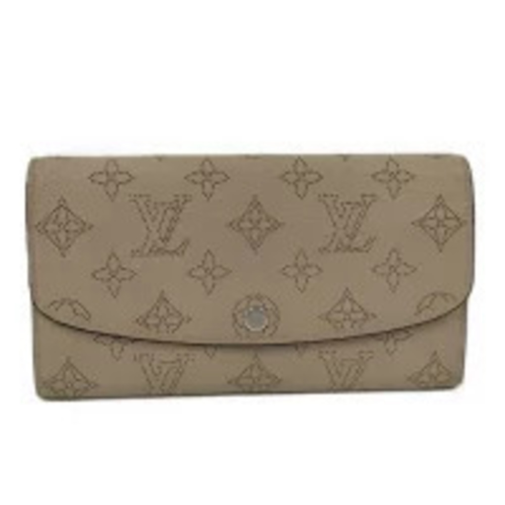 LOUIS VUITTON Portefeuille Iris Bi fold Long Wallet Monogram Mahina Galet